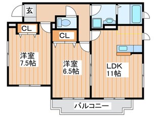 オ－クビレッジの物件間取画像